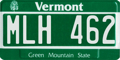 VT license plate MLH462