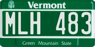 VT license plate MLH483