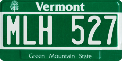 VT license plate MLH527