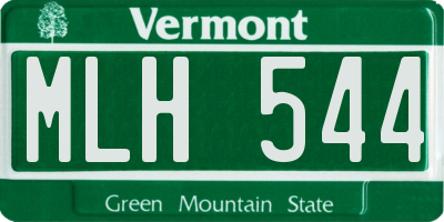 VT license plate MLH544