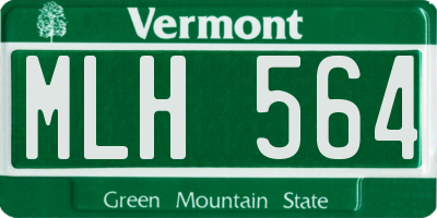 VT license plate MLH564