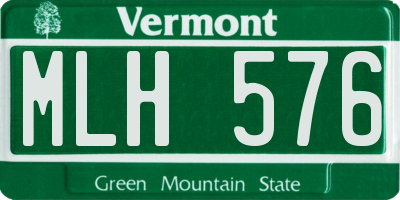 VT license plate MLH576
