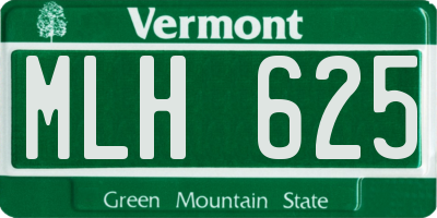 VT license plate MLH625