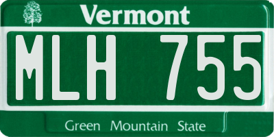 VT license plate MLH755