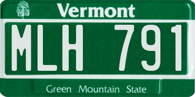 VT license plate MLH791