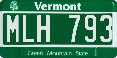 VT license plate MLH793