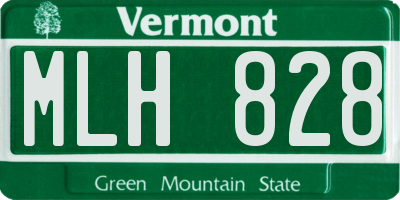 VT license plate MLH828