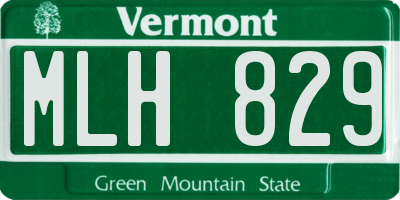 VT license plate MLH829