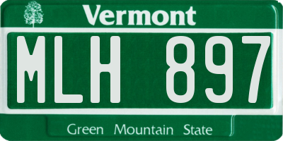 VT license plate MLH897