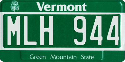 VT license plate MLH944