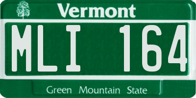 VT license plate MLI164