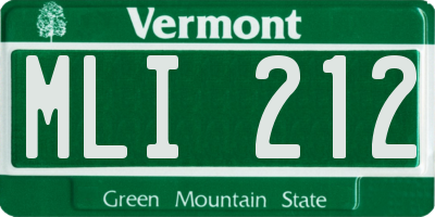VT license plate MLI212
