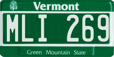 VT license plate MLI269