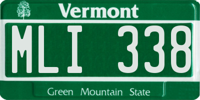 VT license plate MLI338