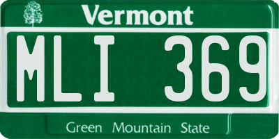 VT license plate MLI369