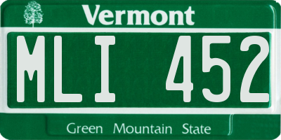 VT license plate MLI452