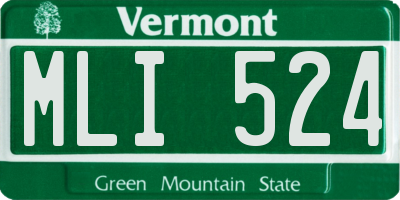 VT license plate MLI524
