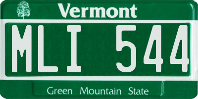 VT license plate MLI544