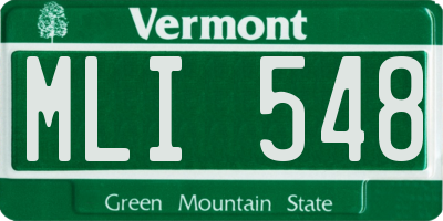 VT license plate MLI548