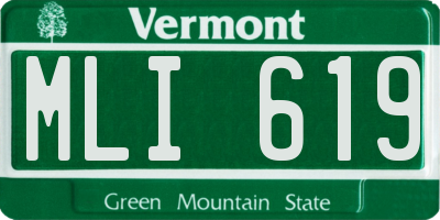 VT license plate MLI619