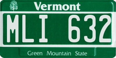 VT license plate MLI632