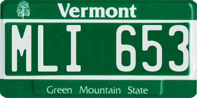 VT license plate MLI653