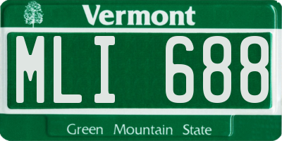 VT license plate MLI688