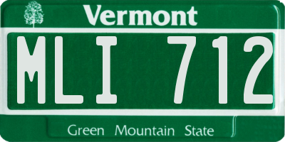 VT license plate MLI712