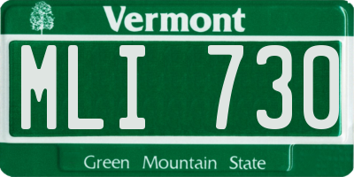 VT license plate MLI730