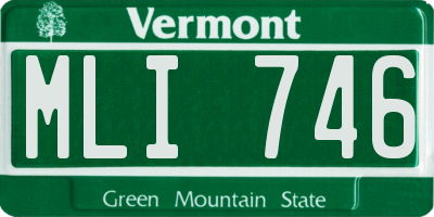 VT license plate MLI746