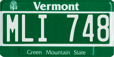 VT license plate MLI748