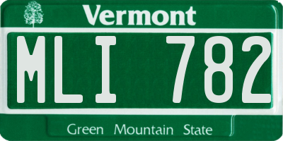 VT license plate MLI782