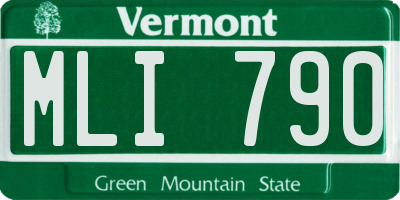 VT license plate MLI790