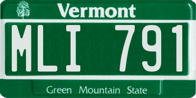 VT license plate MLI791
