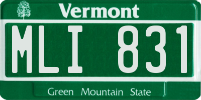 VT license plate MLI831