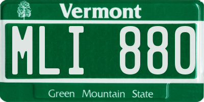 VT license plate MLI880