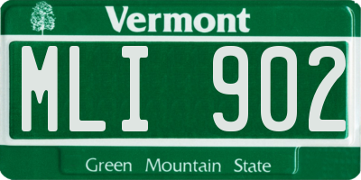 VT license plate MLI902