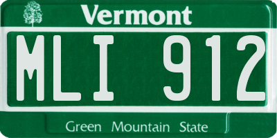 VT license plate MLI912