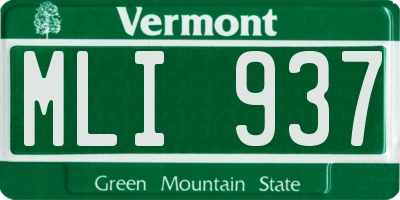 VT license plate MLI937