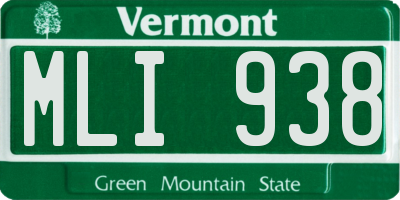 VT license plate MLI938