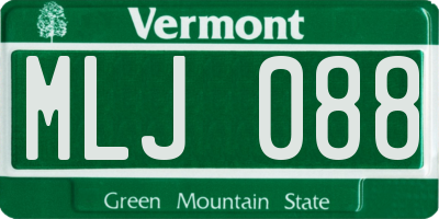 VT license plate MLJ088