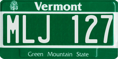 VT license plate MLJ127