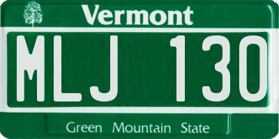 VT license plate MLJ130