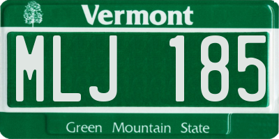 VT license plate MLJ185