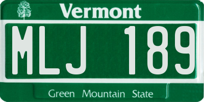 VT license plate MLJ189