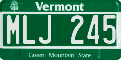 VT license plate MLJ245