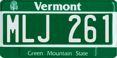 VT license plate MLJ261