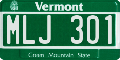 VT license plate MLJ301
