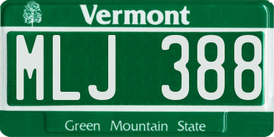VT license plate MLJ388