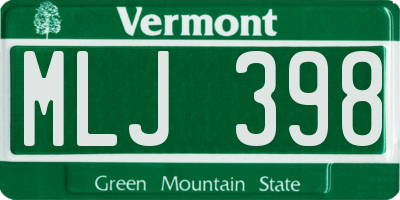 VT license plate MLJ398
